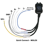 AudioDetail HILO-M4 | 4-Kanaals High Low Converter | High Level naar RCA | Auto-Remote 12V | MOLEX