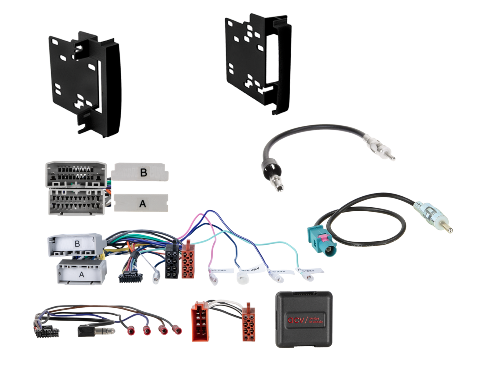 ACV 621145-07-1 | 2-DIN Installatiekit | Multi-merk | SWC / Amp