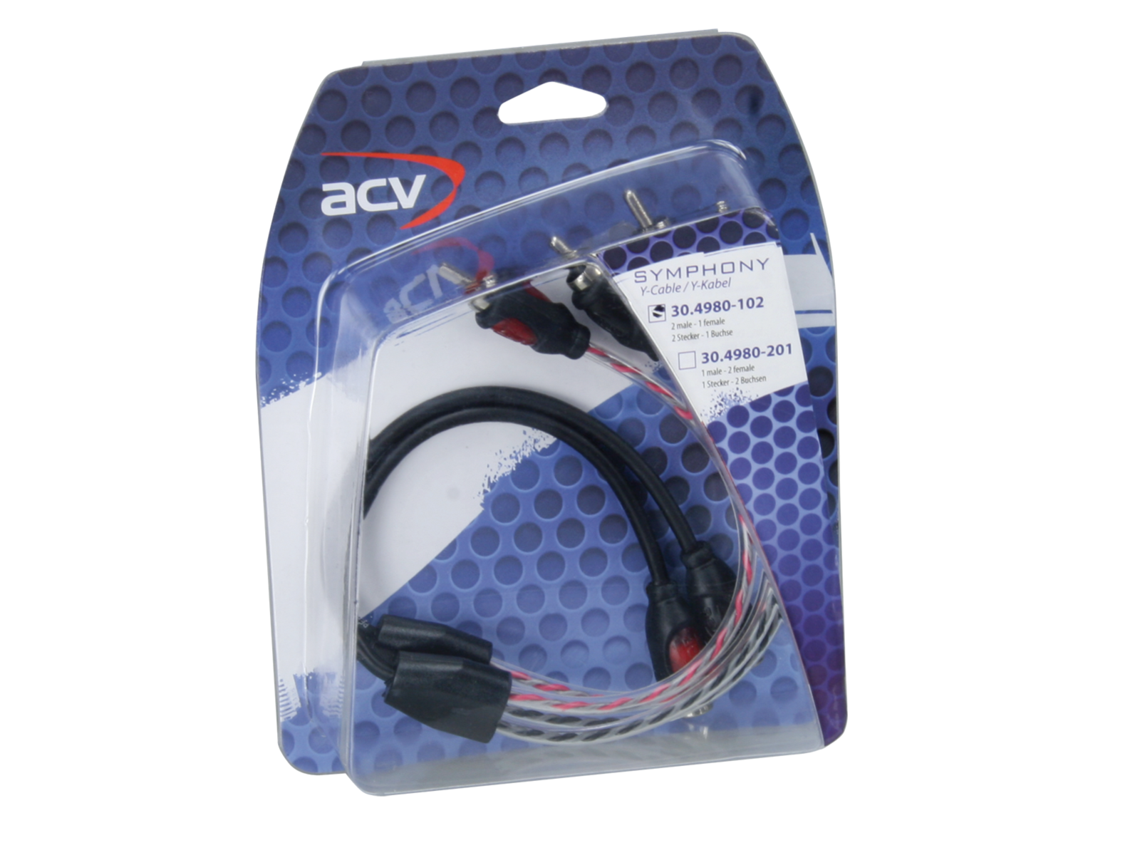 ACV 30.4980-102 | RCA Kabel | 1F naar 2M | 30 cm