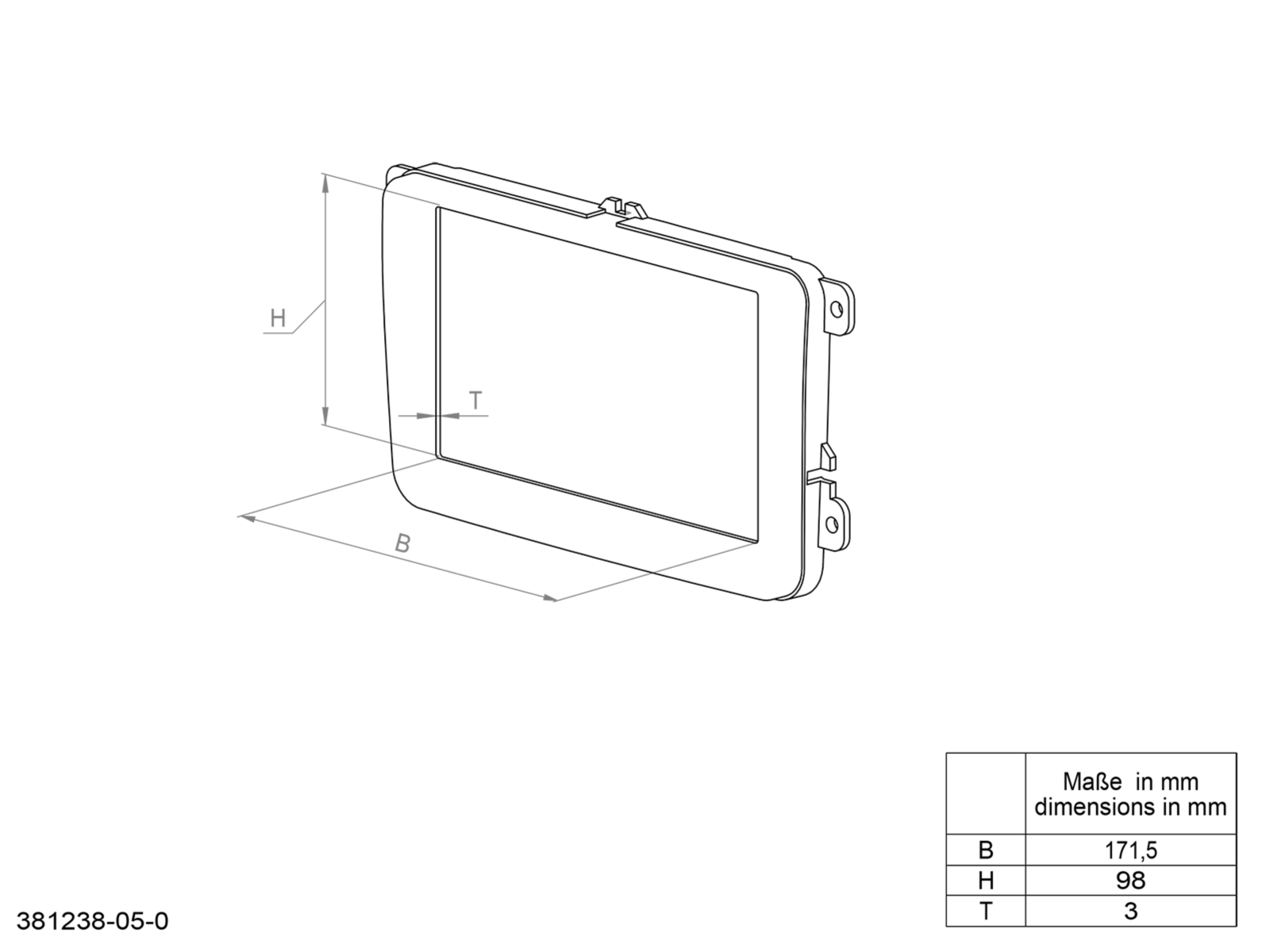 ACV 381238-05 | 2-DIN Installatiekit | Multi-merk