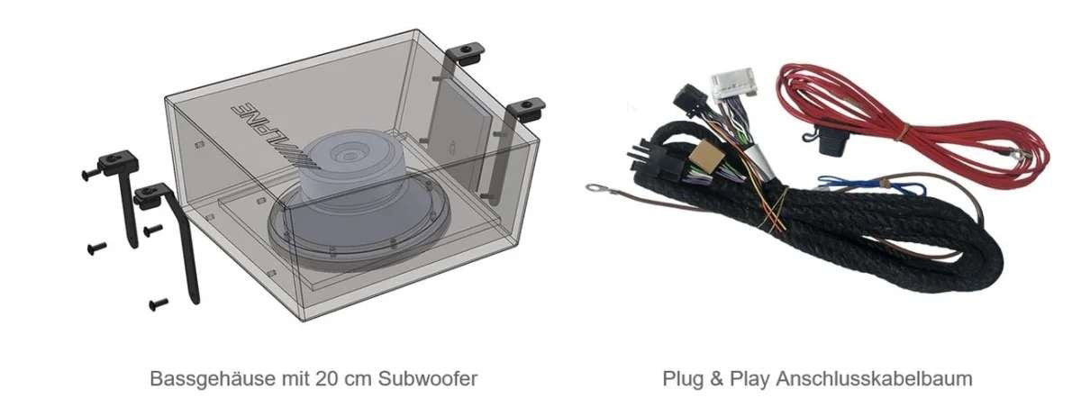 Alpine SPC-W84AT6-2 | Pasklare Subwoofer met DSP Versterker Volkswagen Transporter T6 / T6.1